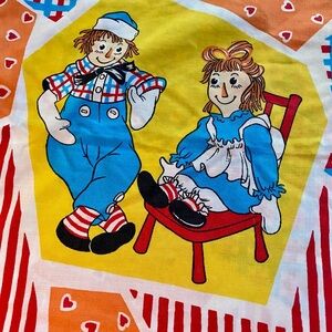 💕Pacific Raggedy Ann & Andy Standard Patchwork Pillowcase💕 Vintage